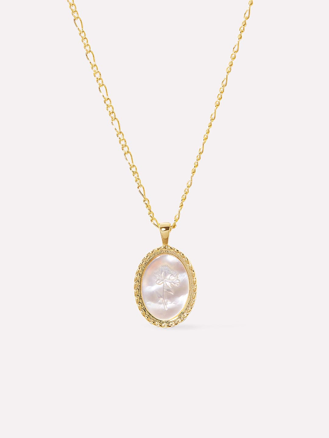 Rose Engraved Necklace - Hannah