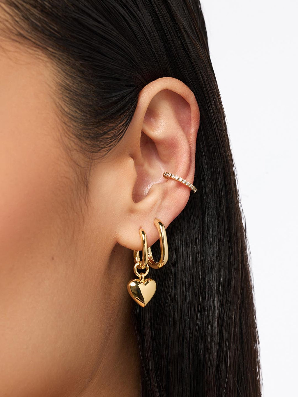Heart Earrings - Wesley Gold