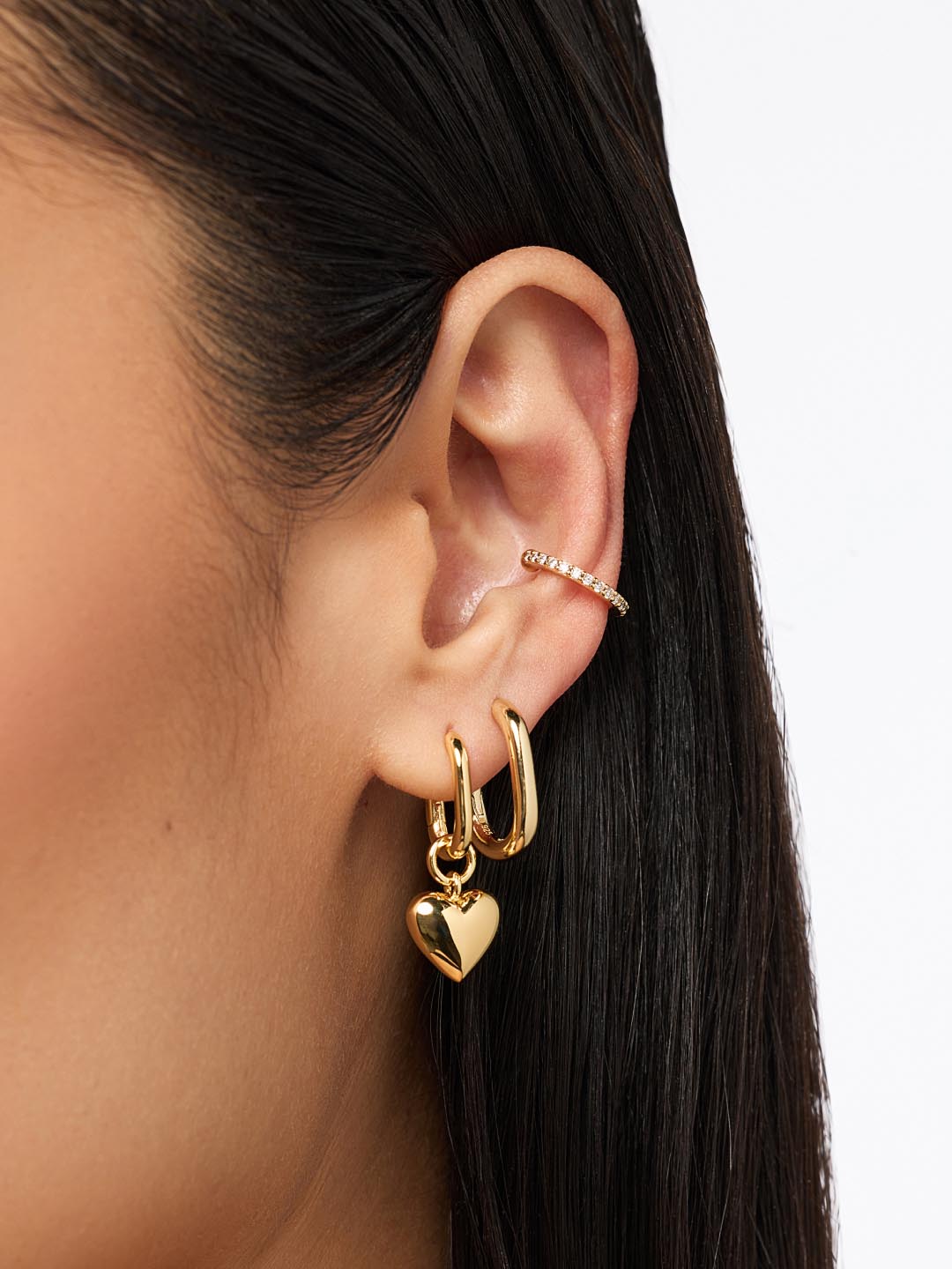 Heart Earrings - Wesley Gold