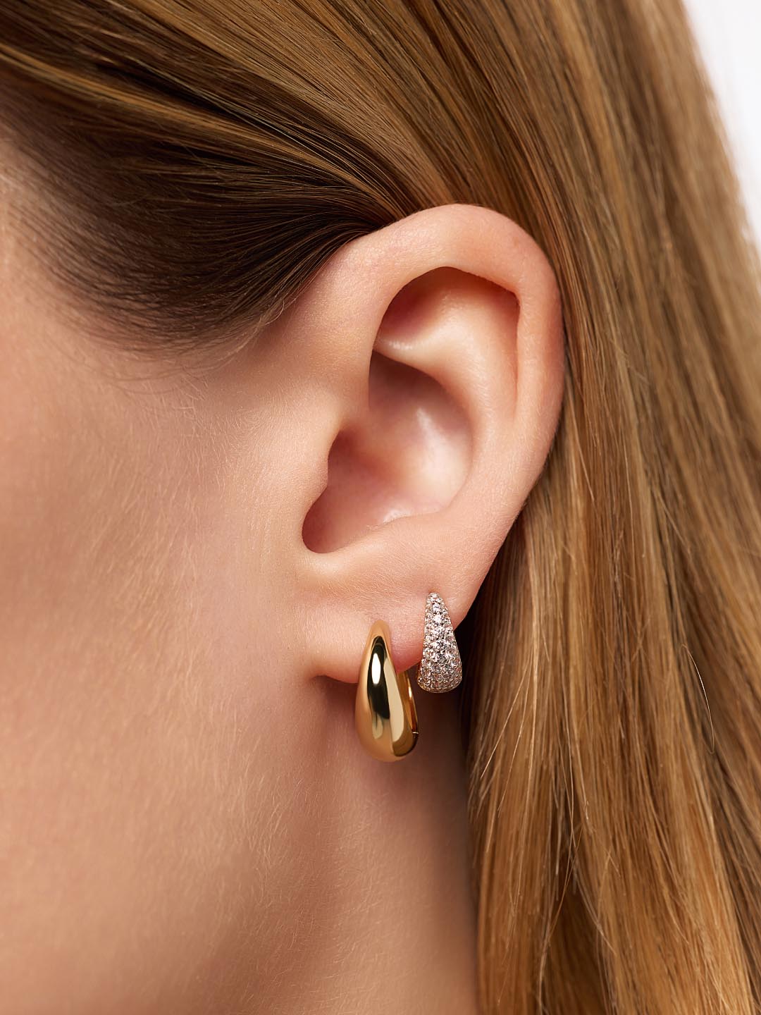Small Gold Hoop Earrings - Nate Medium