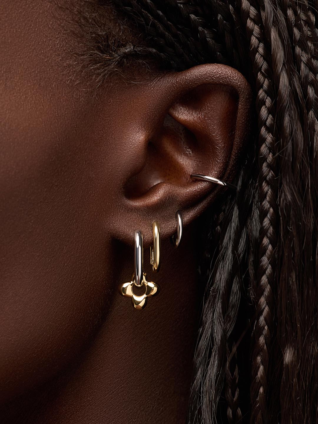 Flower Earrings - Cassia Hoops