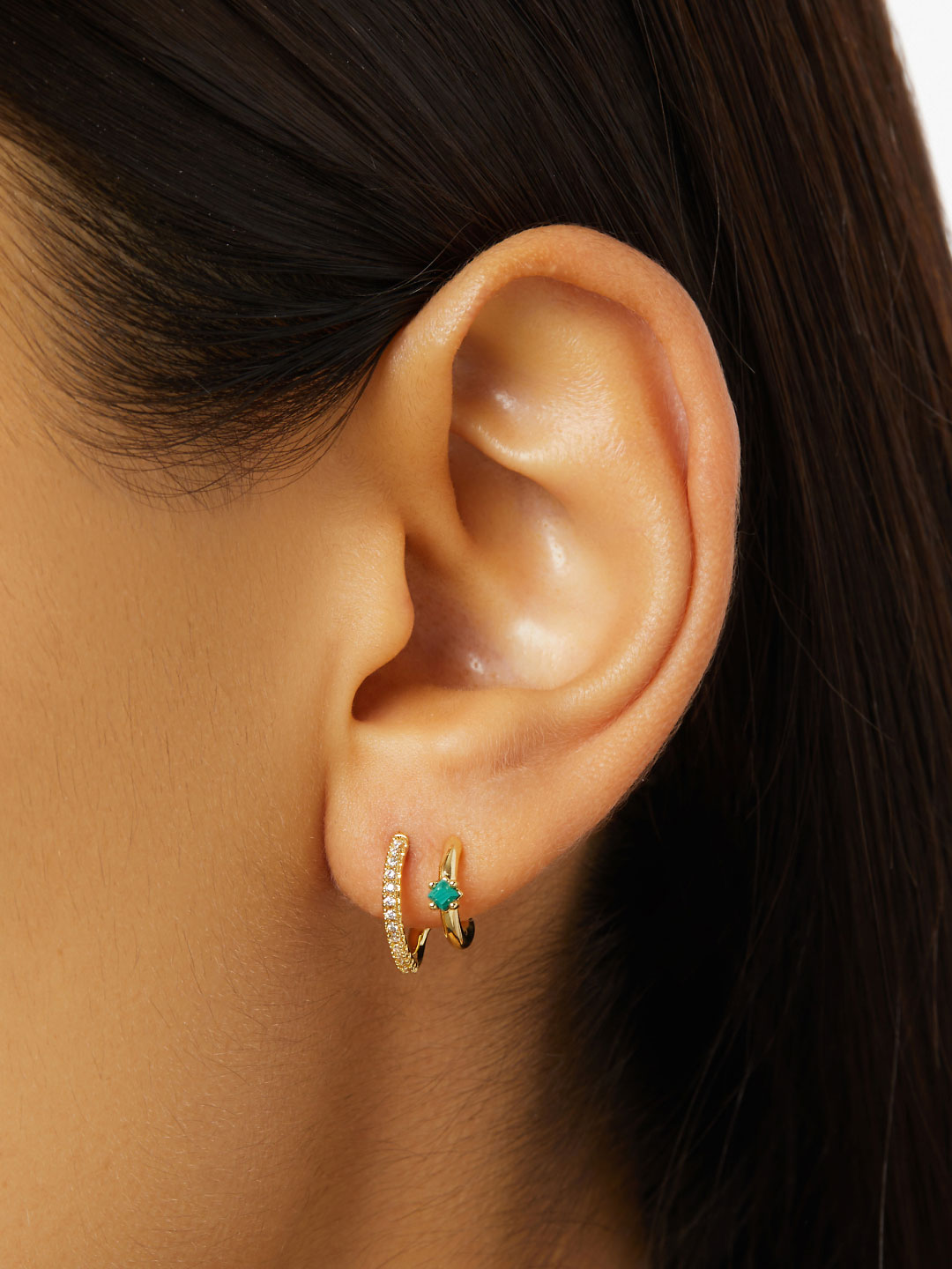 Double Hoop Earrings - Percy