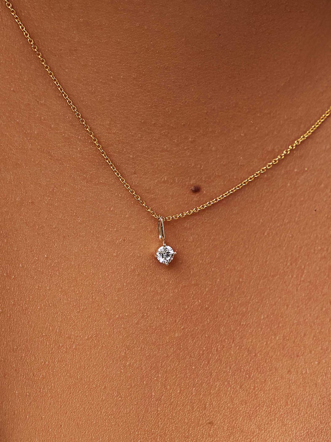 Diamond Necklace - Gold Dainty Diamond Necklace