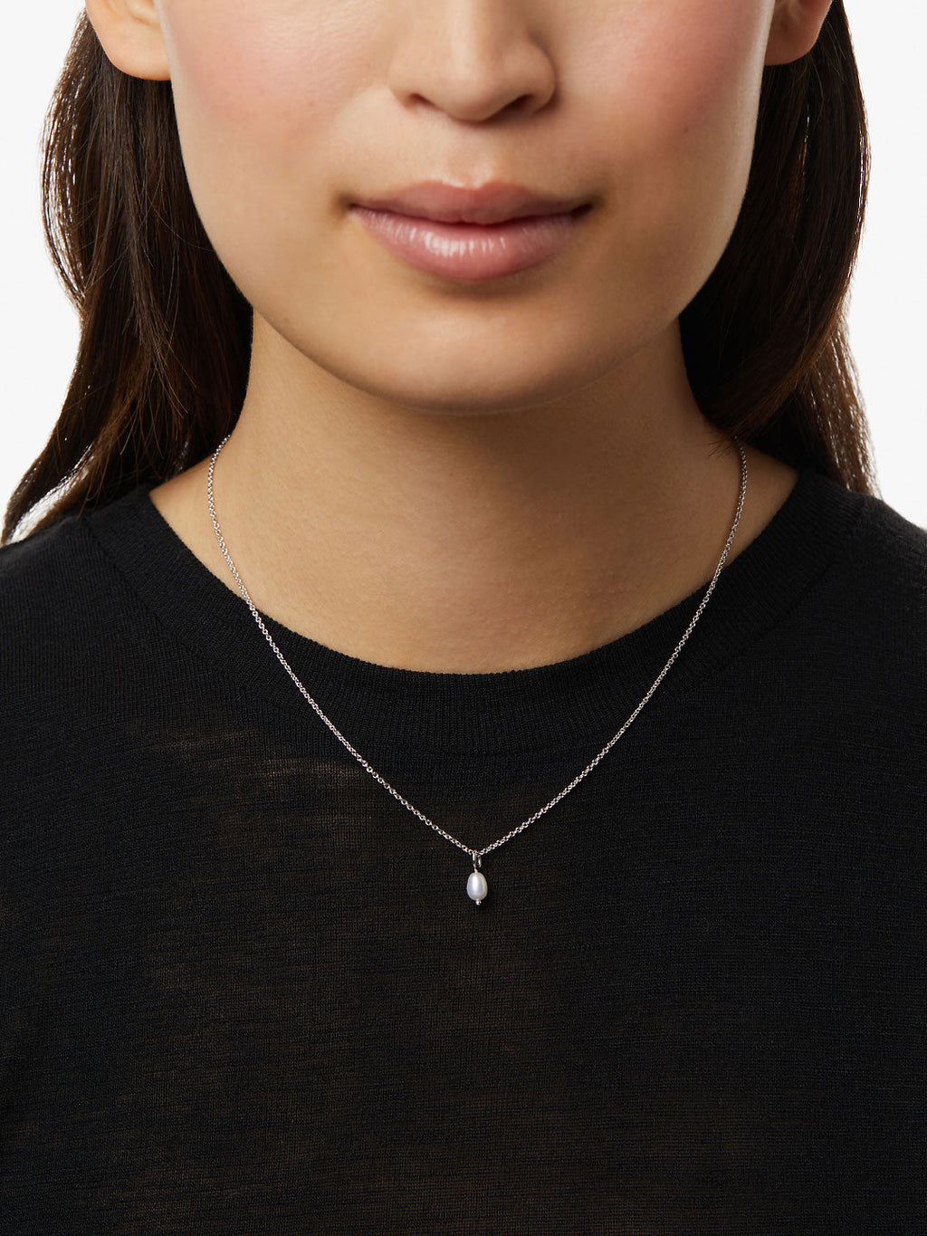 Silver Pearl Necklace - Mini Naomi Silver