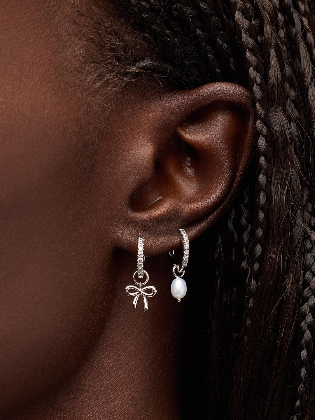Earring Charms - Pearl Charms Silver