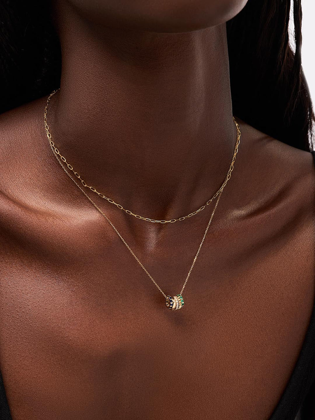Solid Yellow Gold - Stella Charm Necklace