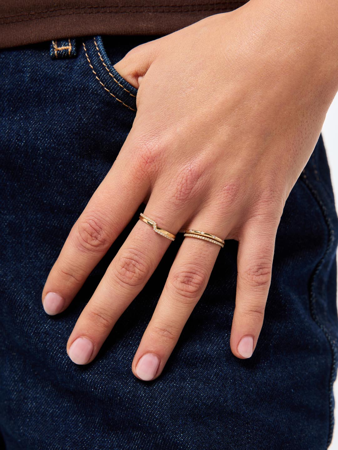 Solid Yellow Gold - Diamond Elevate Ring