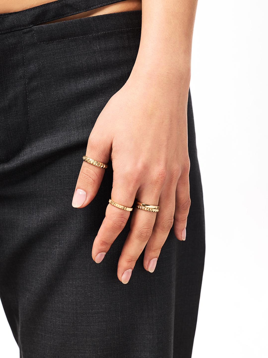 Solid Yellow Gold - Slim Eclipse Ring