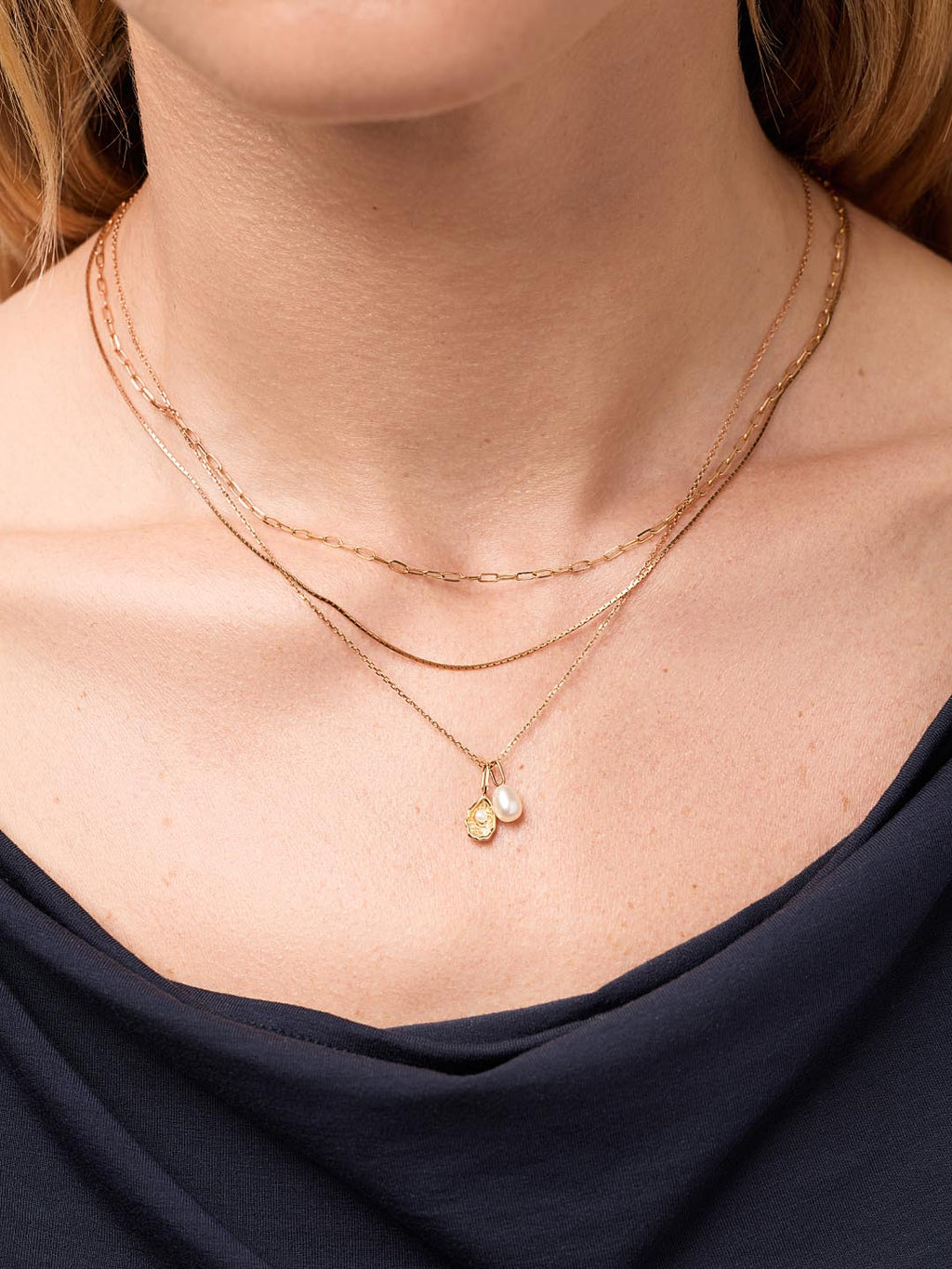 Solid Yellow Gold - Mini Oyster Charm