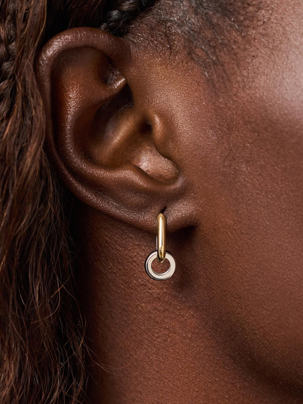 Solid Yellow Gold - Eclipse Hoop Set
