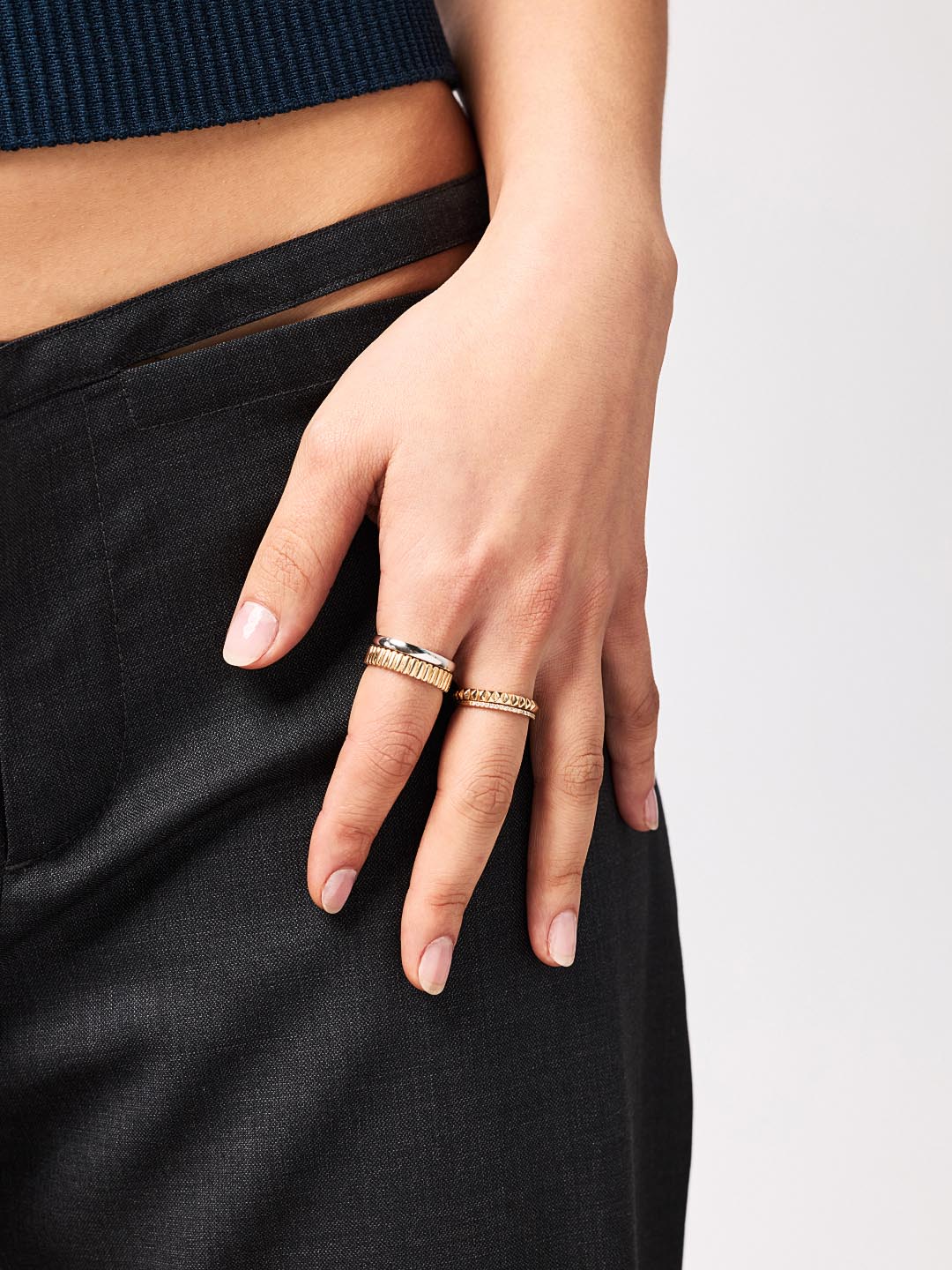 Solid White Gold - Slim Eclipse Ring