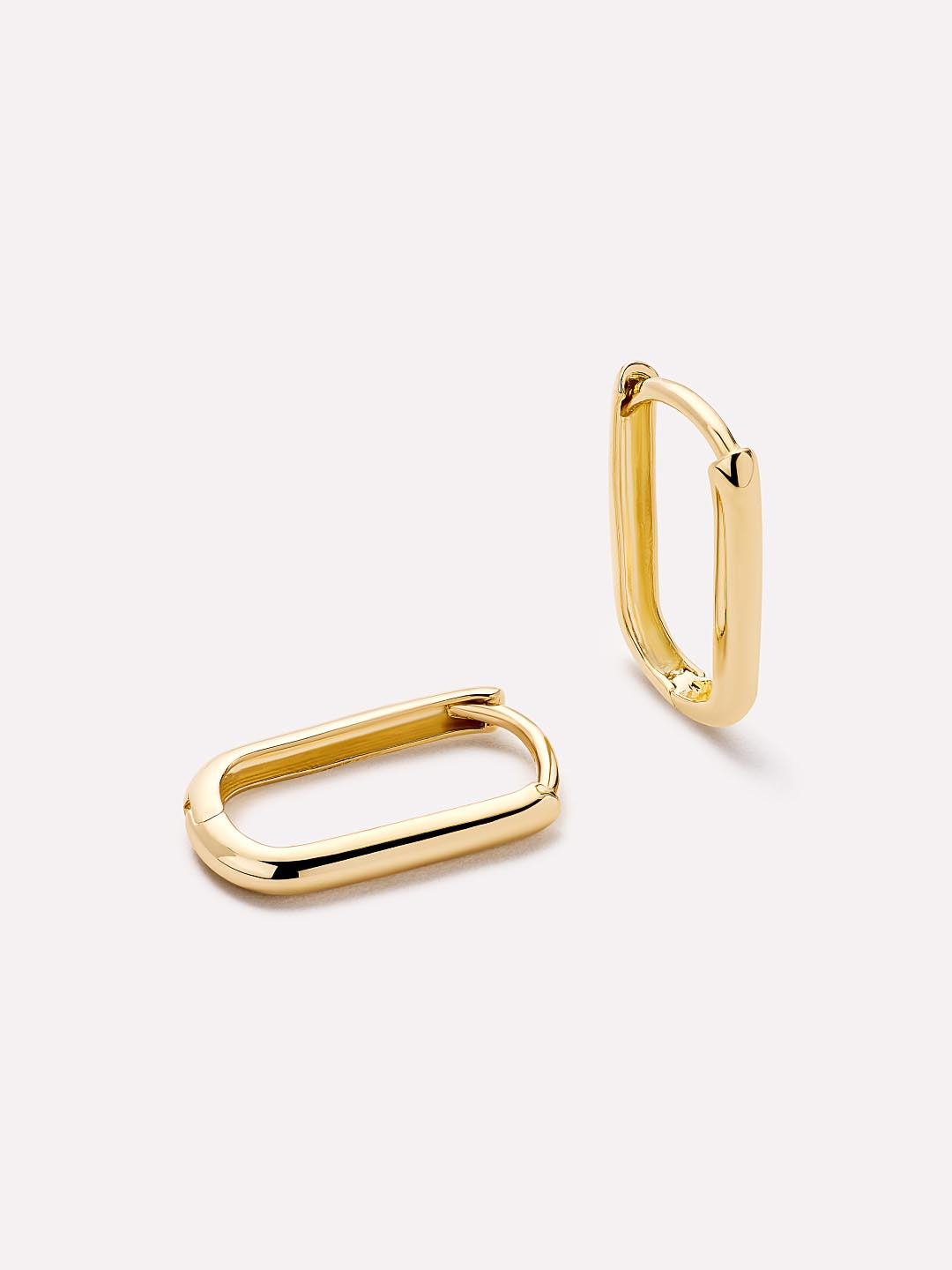Small Gold Hoop Earrings - Gold Oval Hoops