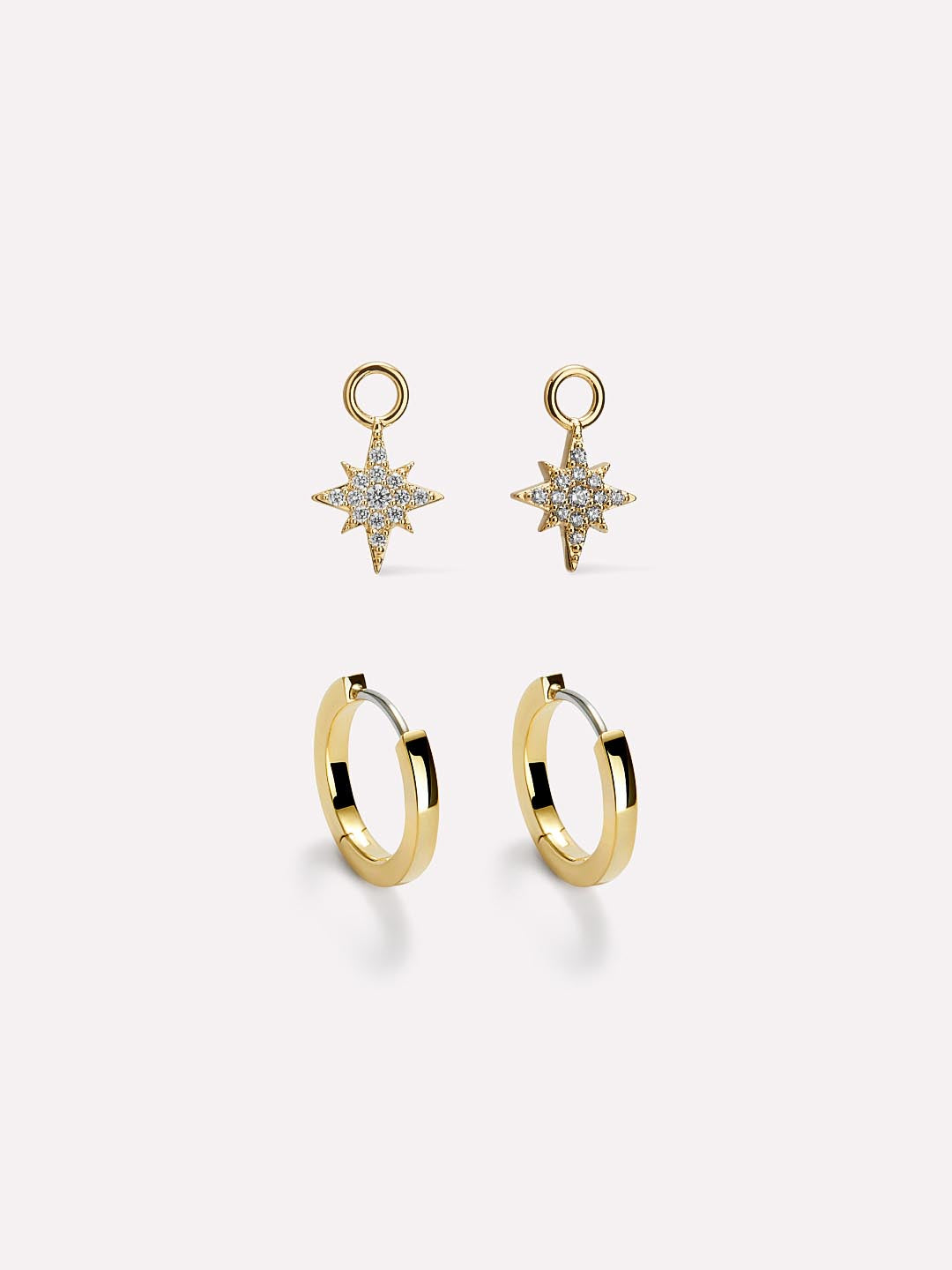 Earring Charms - Star Charm Huggies