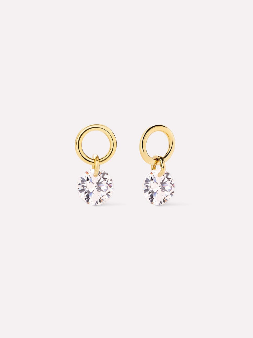 Earring Charms - Round Floating Stone Charms