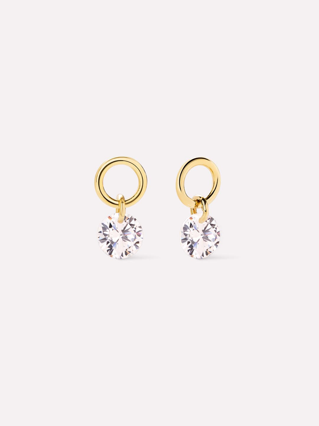 Earring Charms - Round Floating Stone Charms