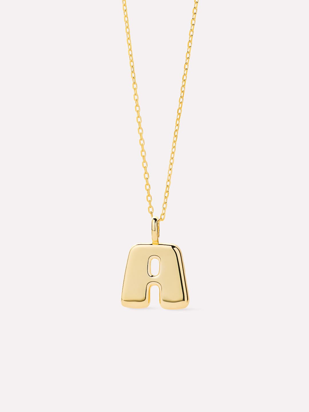 Sterling Silver - Bubble Letter Necklace