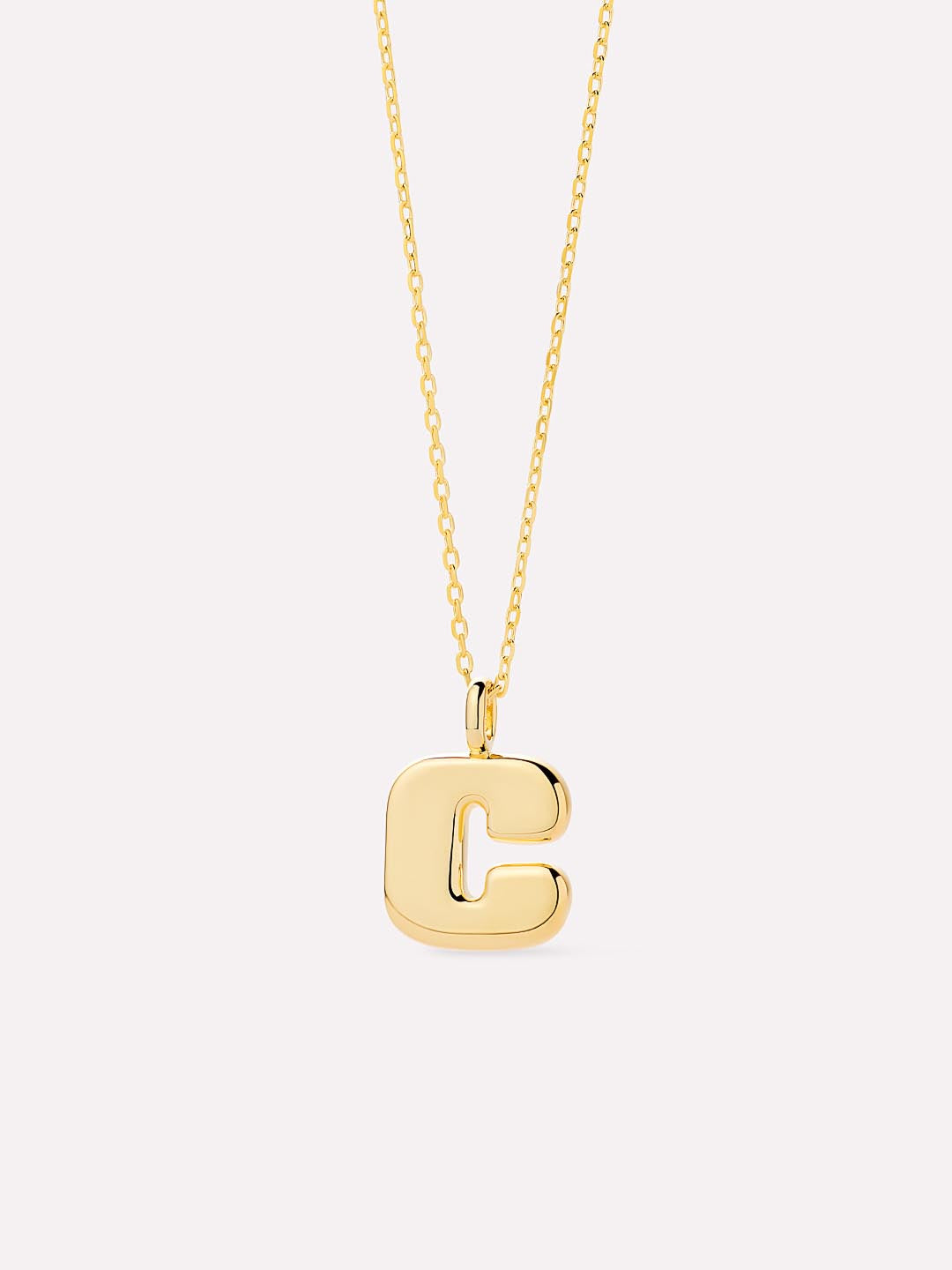 Sterling Silver - Bubble Letter Necklace