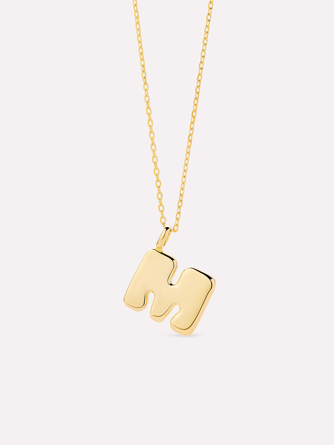 Sterling Silver - Bubble Letter Necklace
