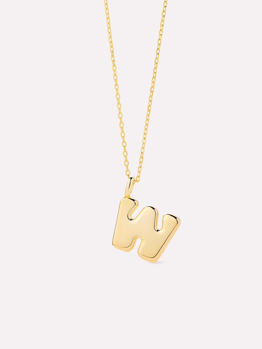 Sterling Silver - Bubble Letter Necklace