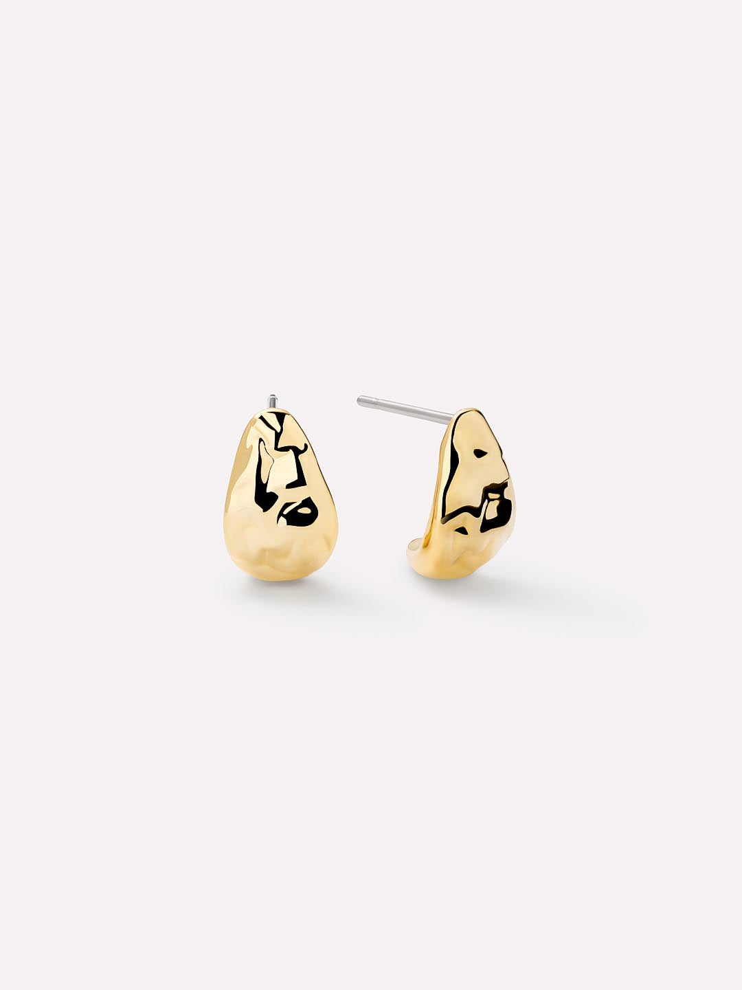 Gold Huggie Hoop Earrings - Sarah Huggie Studs