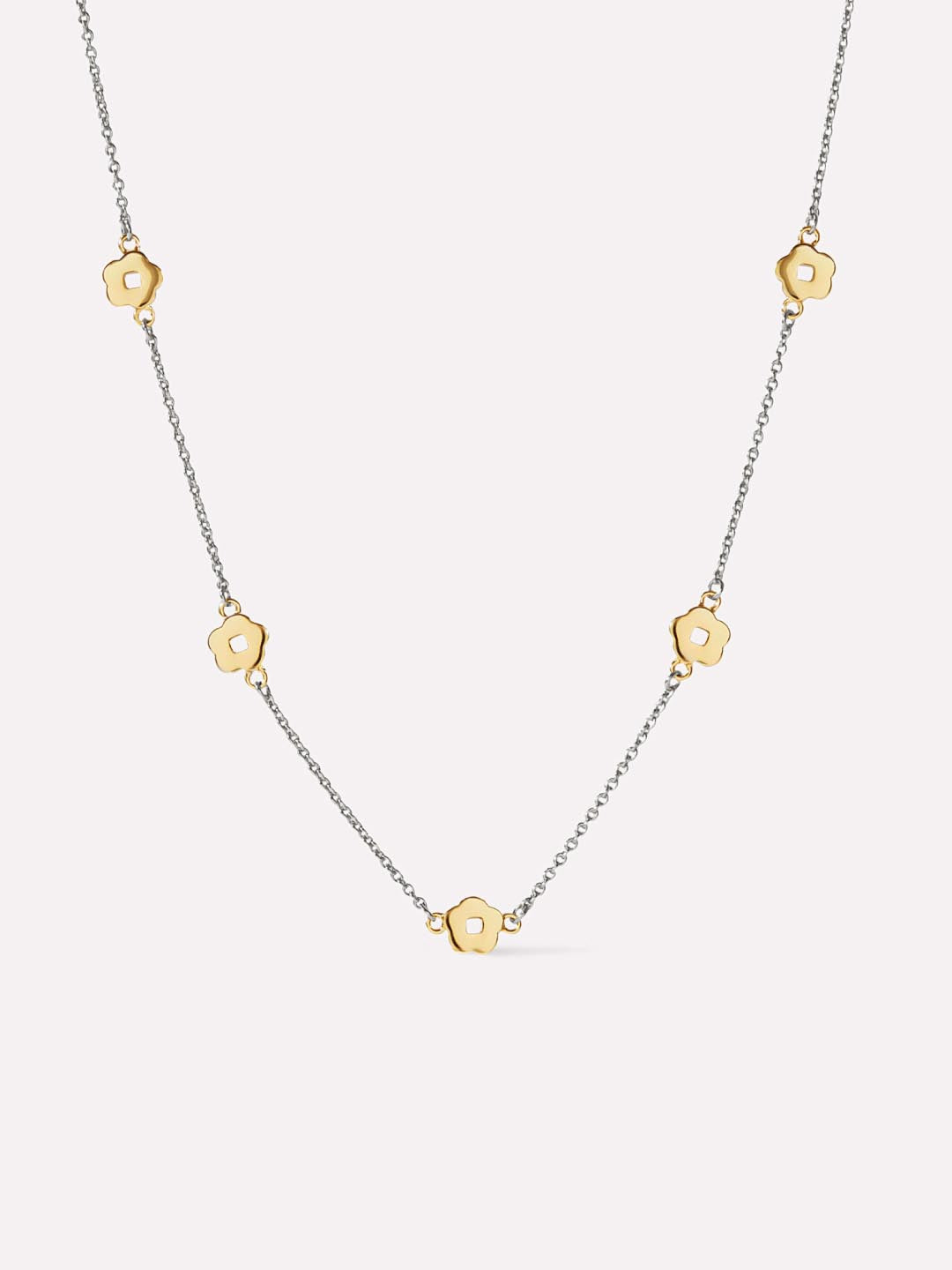 Flower Necklace - Rowena Necklace Two Tone