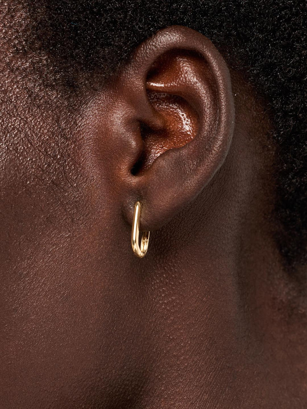 Small Gold Hoop Earrings - Gold Oval Hoops