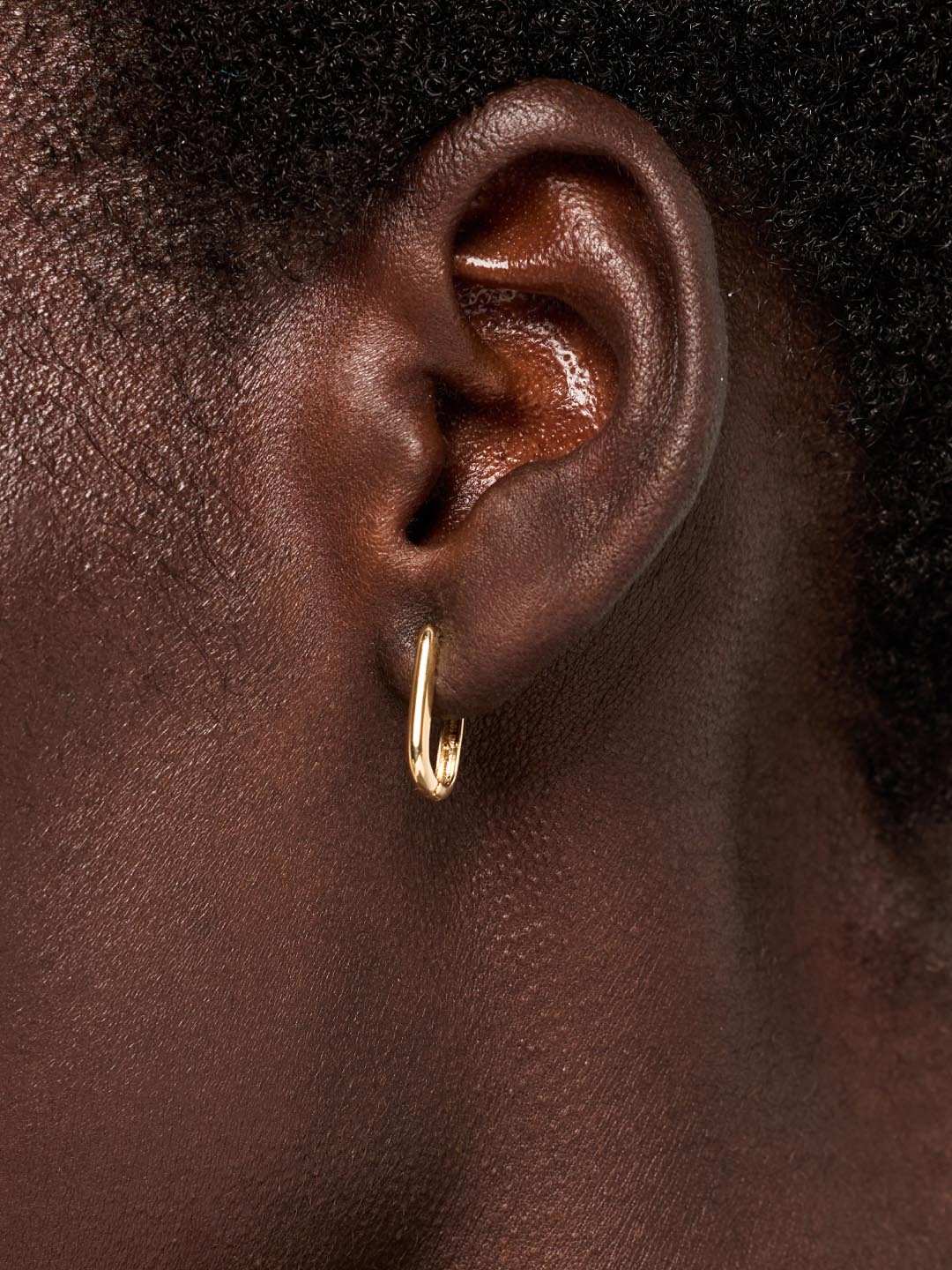 Small Gold Hoop Earrings - Gold Oval Hoops
