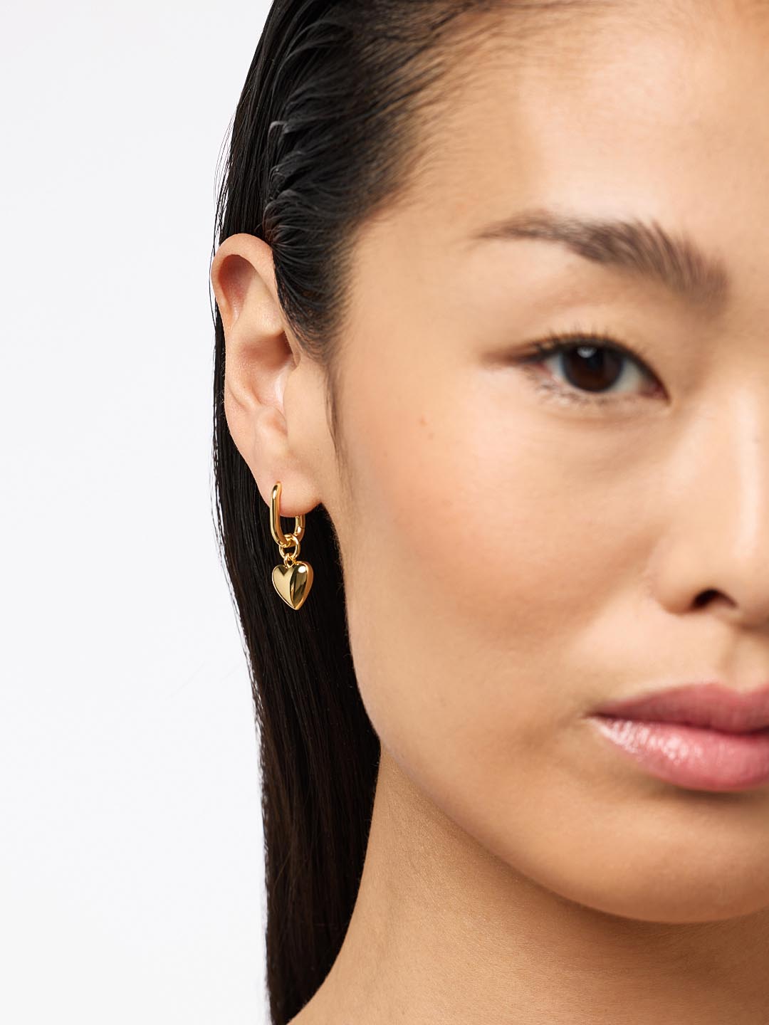 Heart Earrings - Wesley Gold