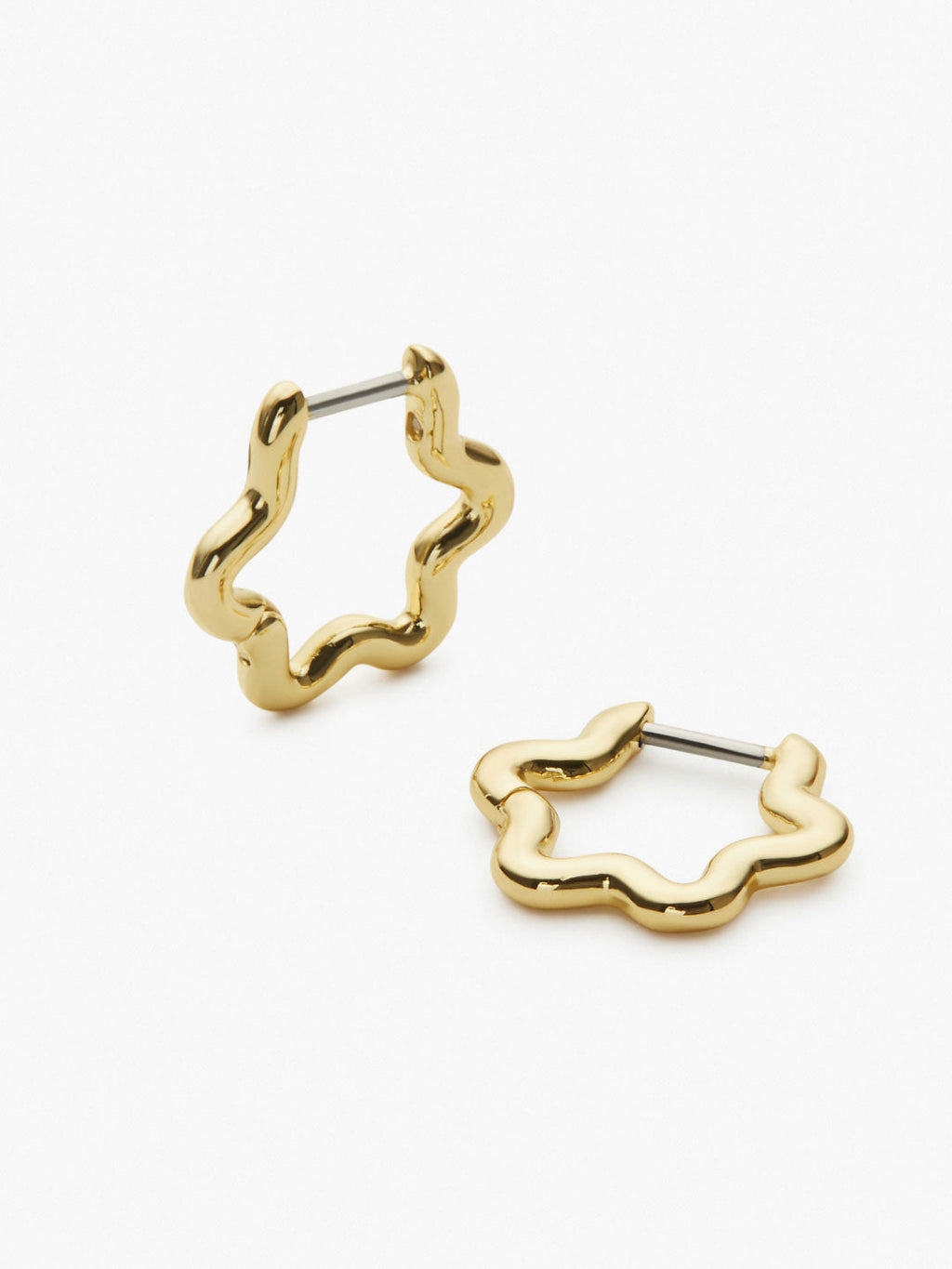 Gold Hoop Earrings - Onda Mini
