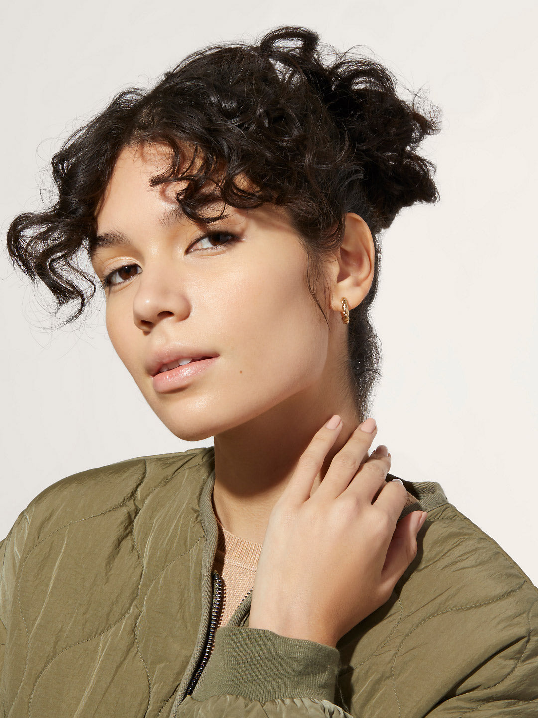 Medium Quilted Hoops - Alessa Medium