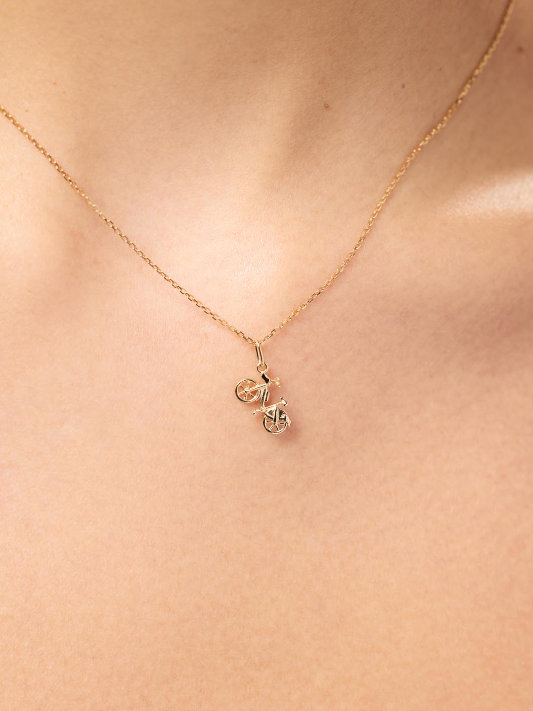 Solid Yellow Gold - Bike Charm
