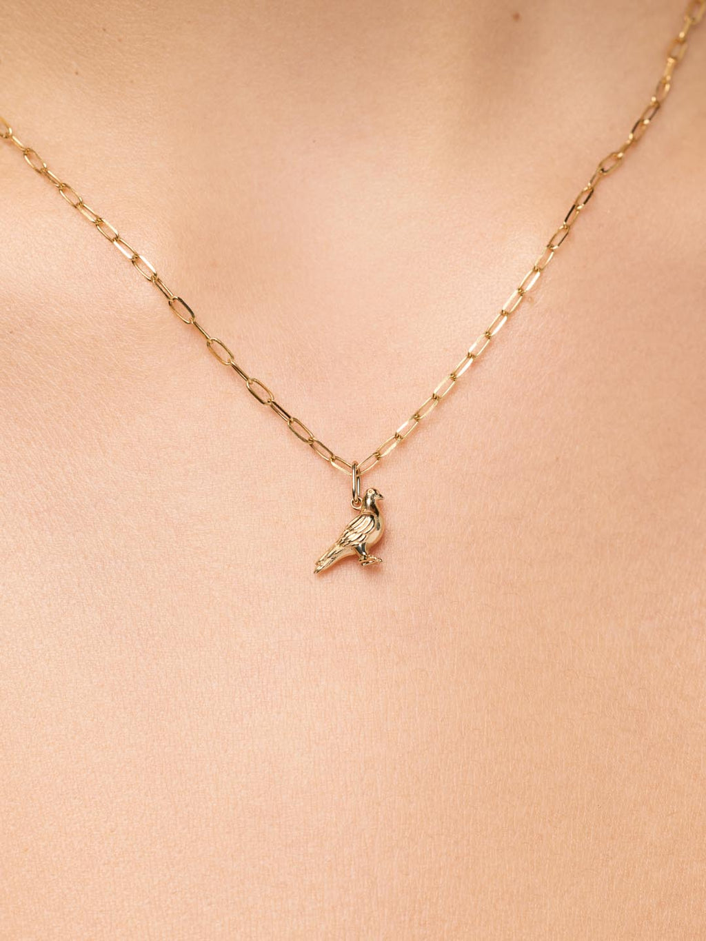 Solid Yellow Gold - Pigeon Charm