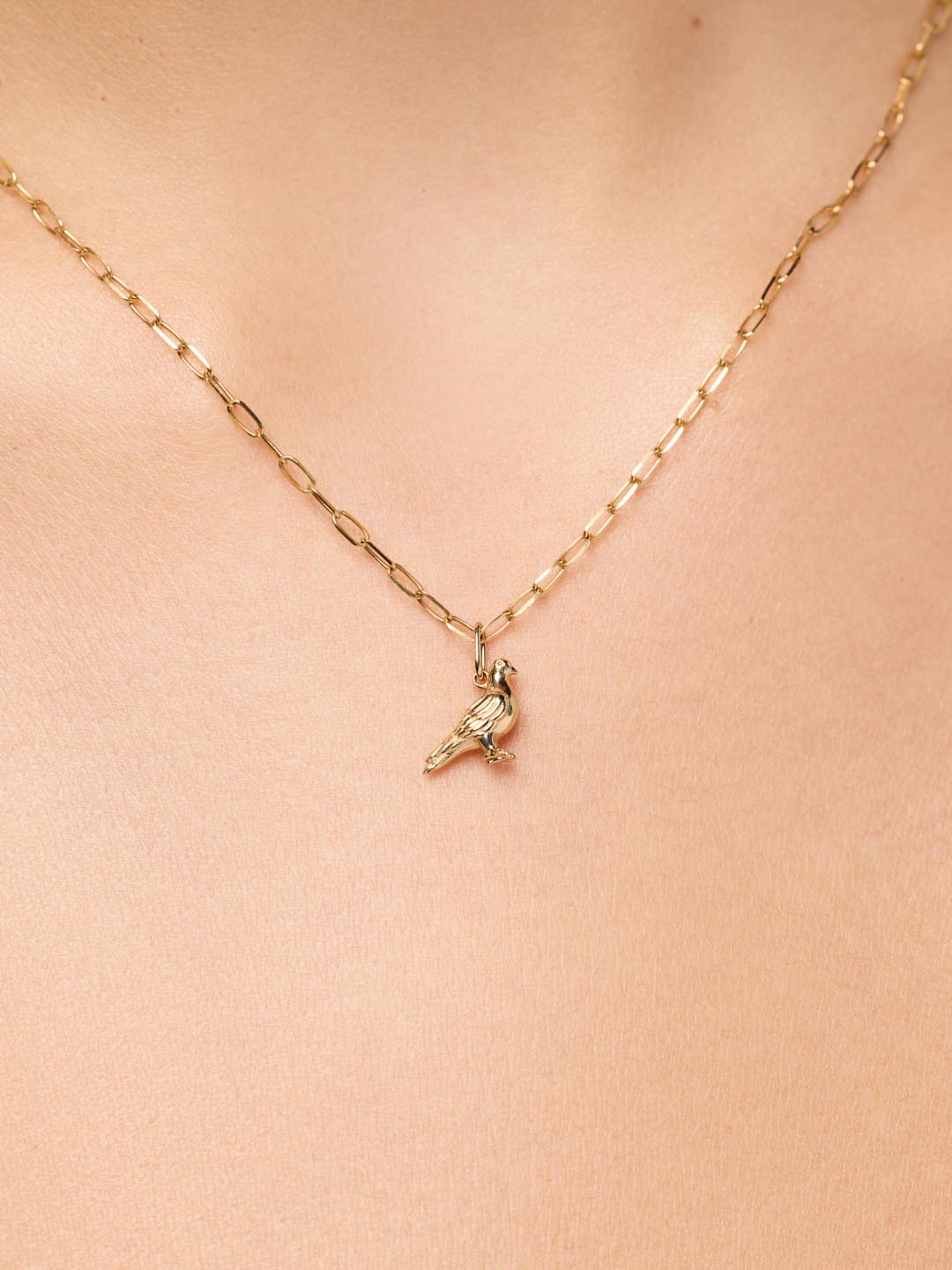 Solid Yellow Gold - Pigeon Charm