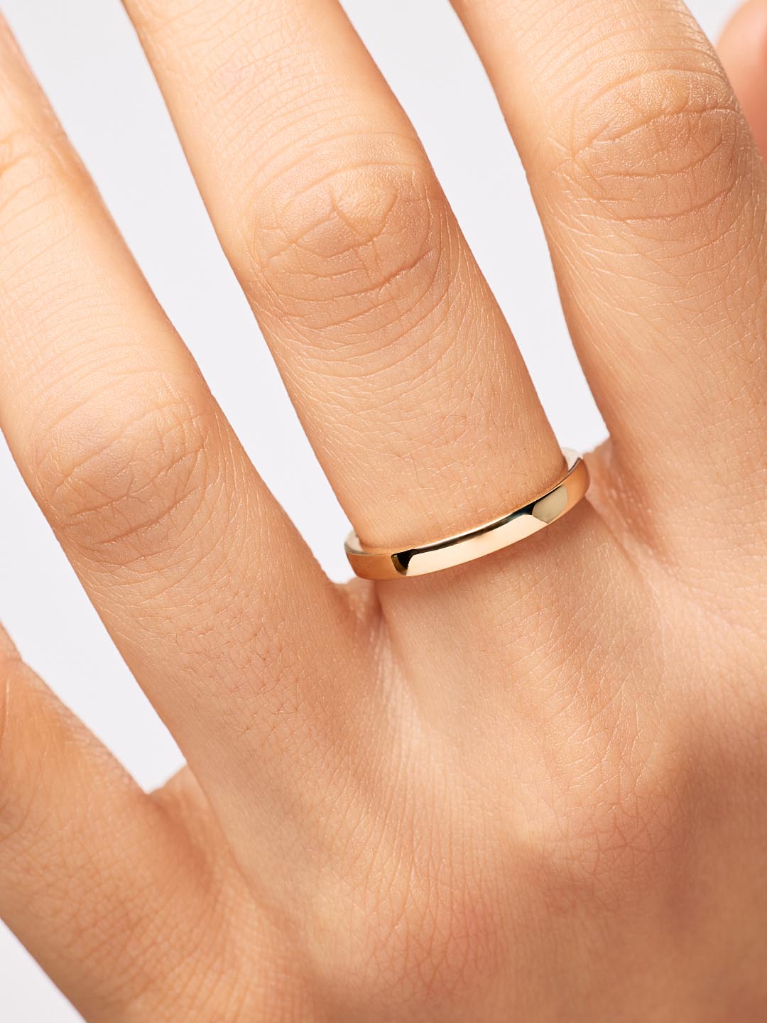 Solid Yellow Gold - Slim Eclipse Ring