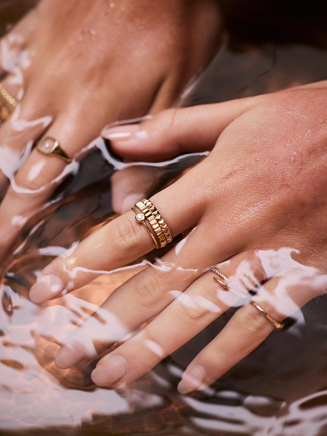 Solid Yellow Gold - Slim Eclipse Ring