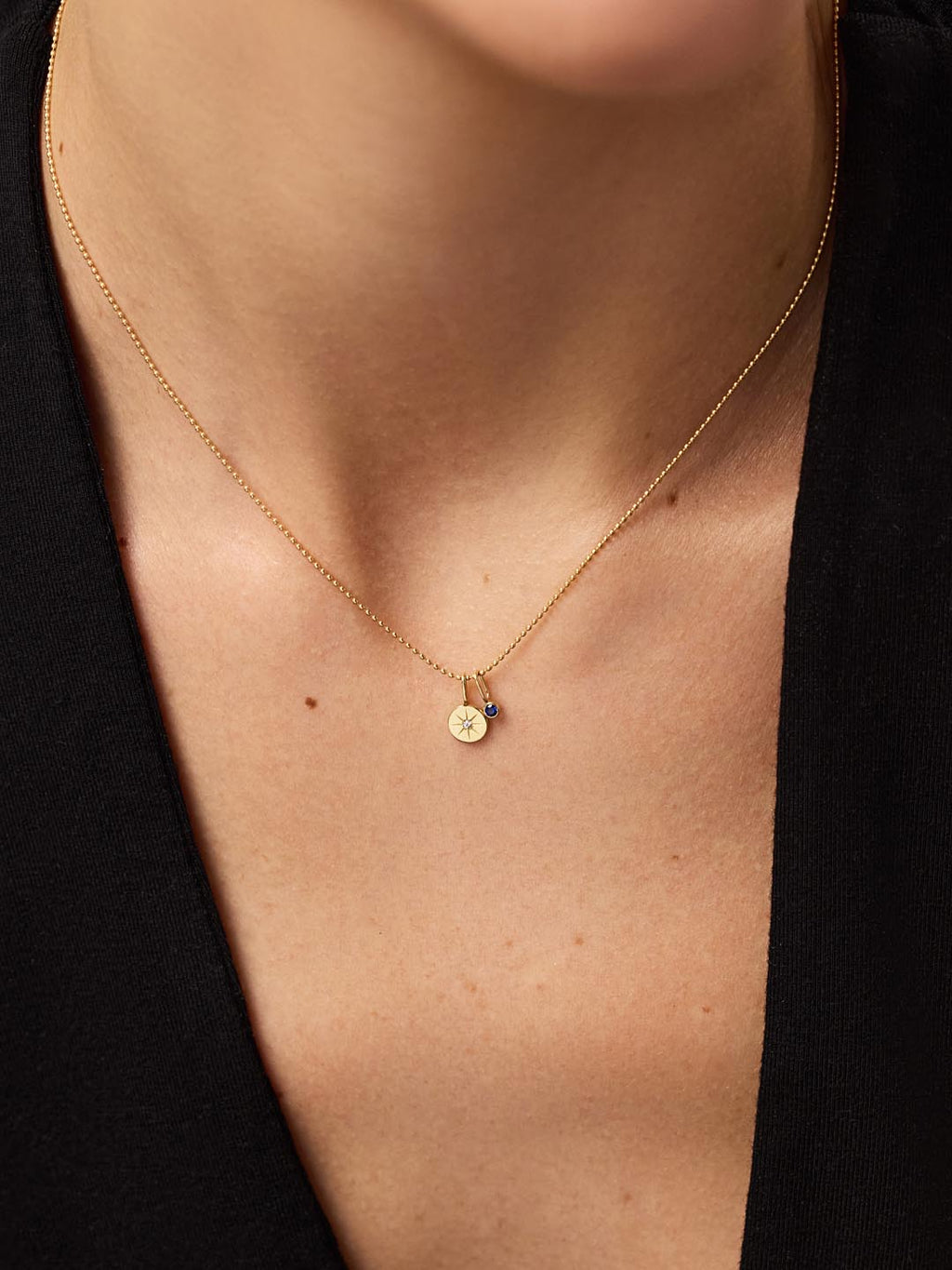 Gold Pendant Necklace - Gold Midnight Star Necklace