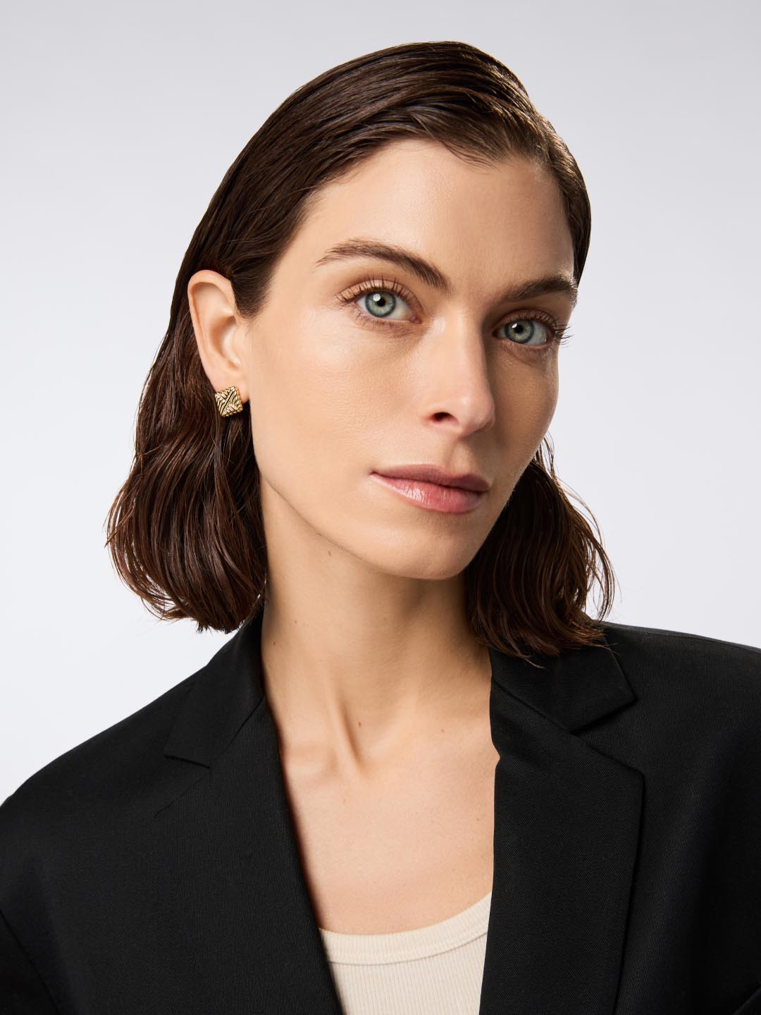 Gold Stud Earrings - Maple