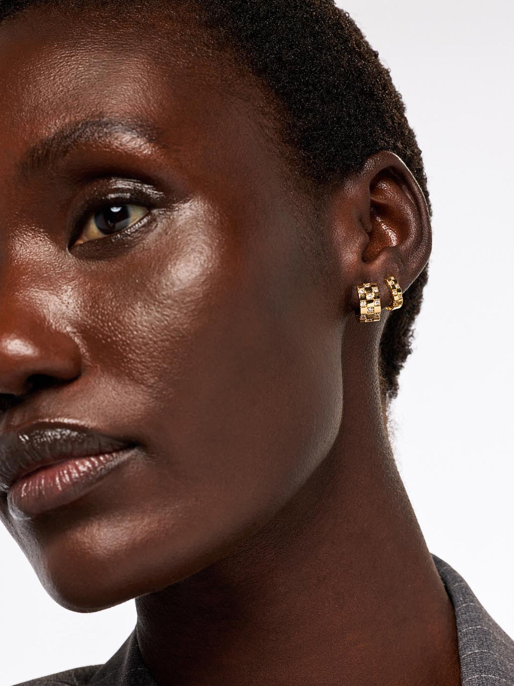 Gold Huggie Earrings - Eden Mini