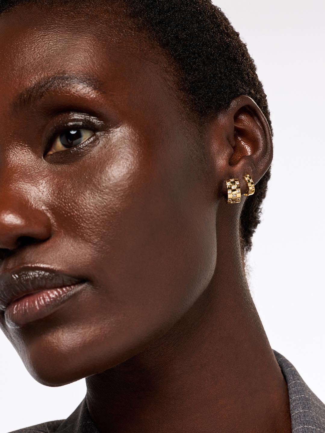 Gold Huggie Earrings - Eden Mini