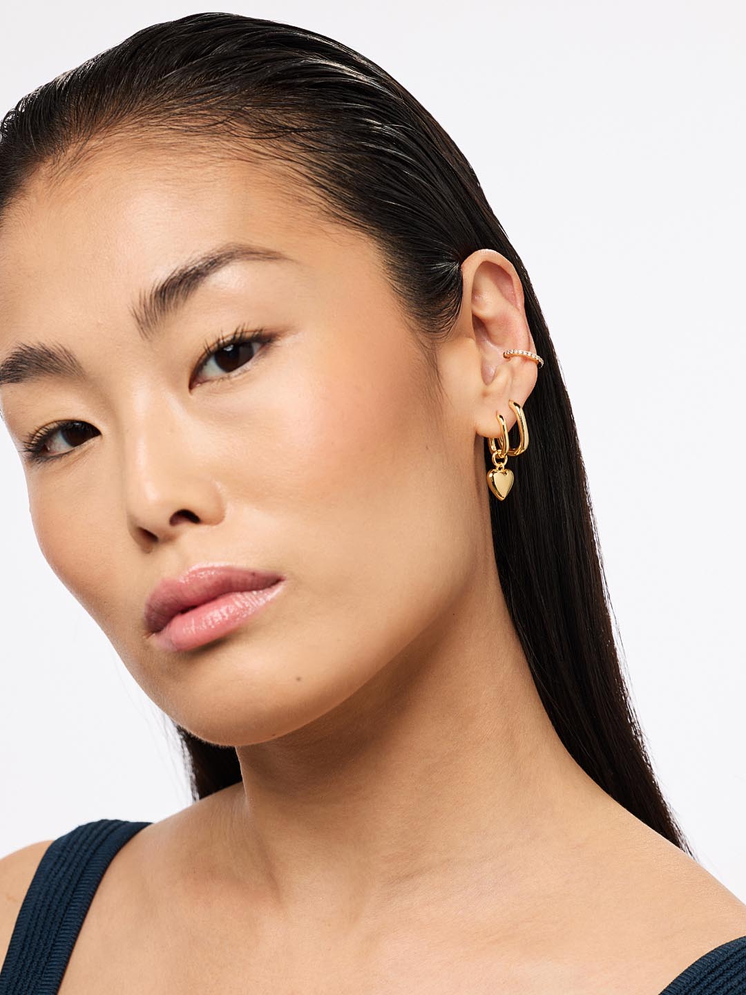 Heart Earrings - Wesley Gold