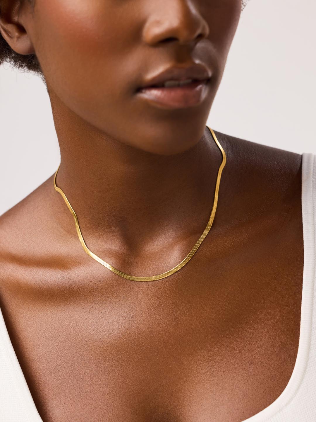 Herringbone Chain Necklace - Ina