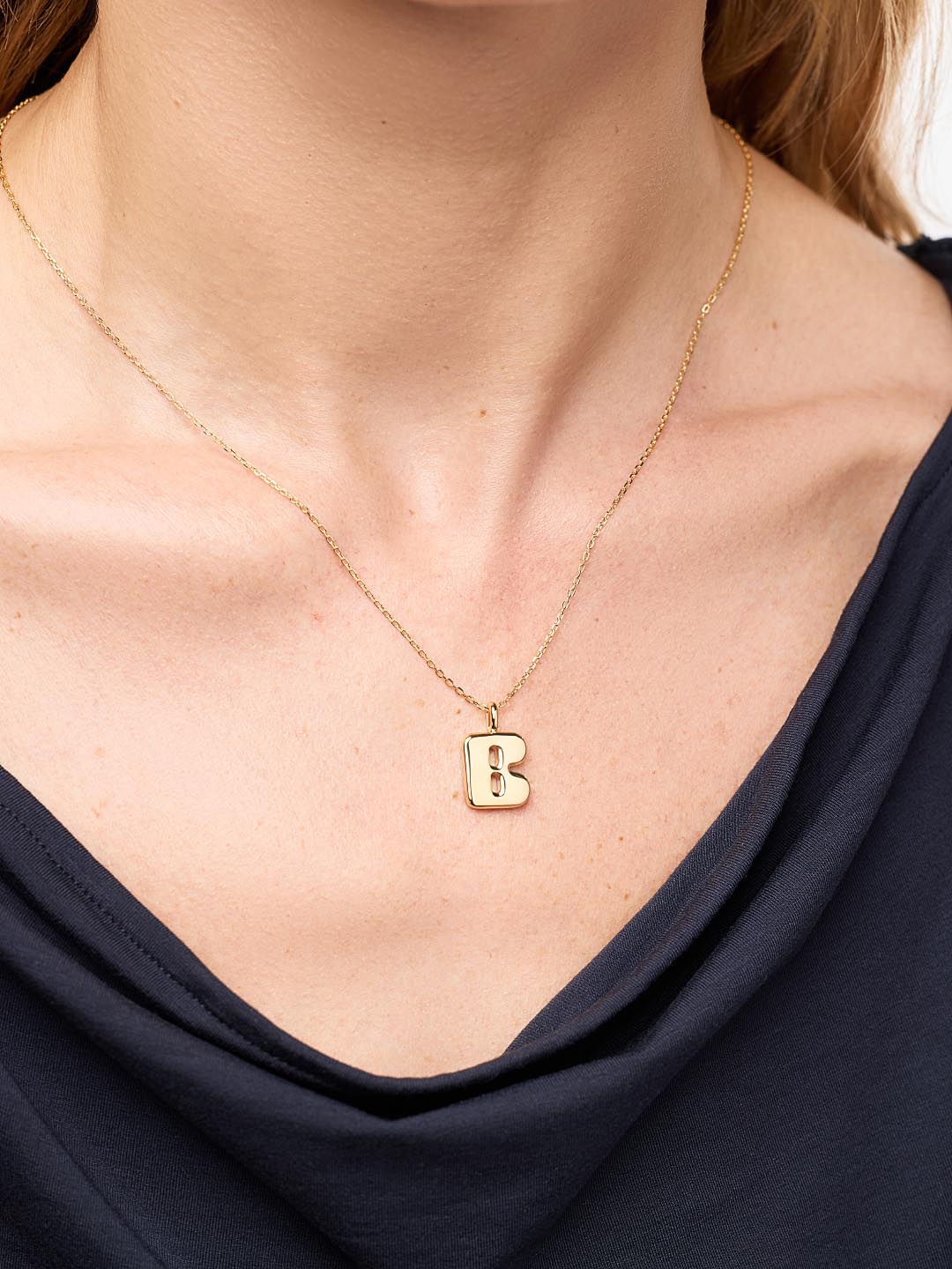Sterling Silver - Bubble Letter Necklace