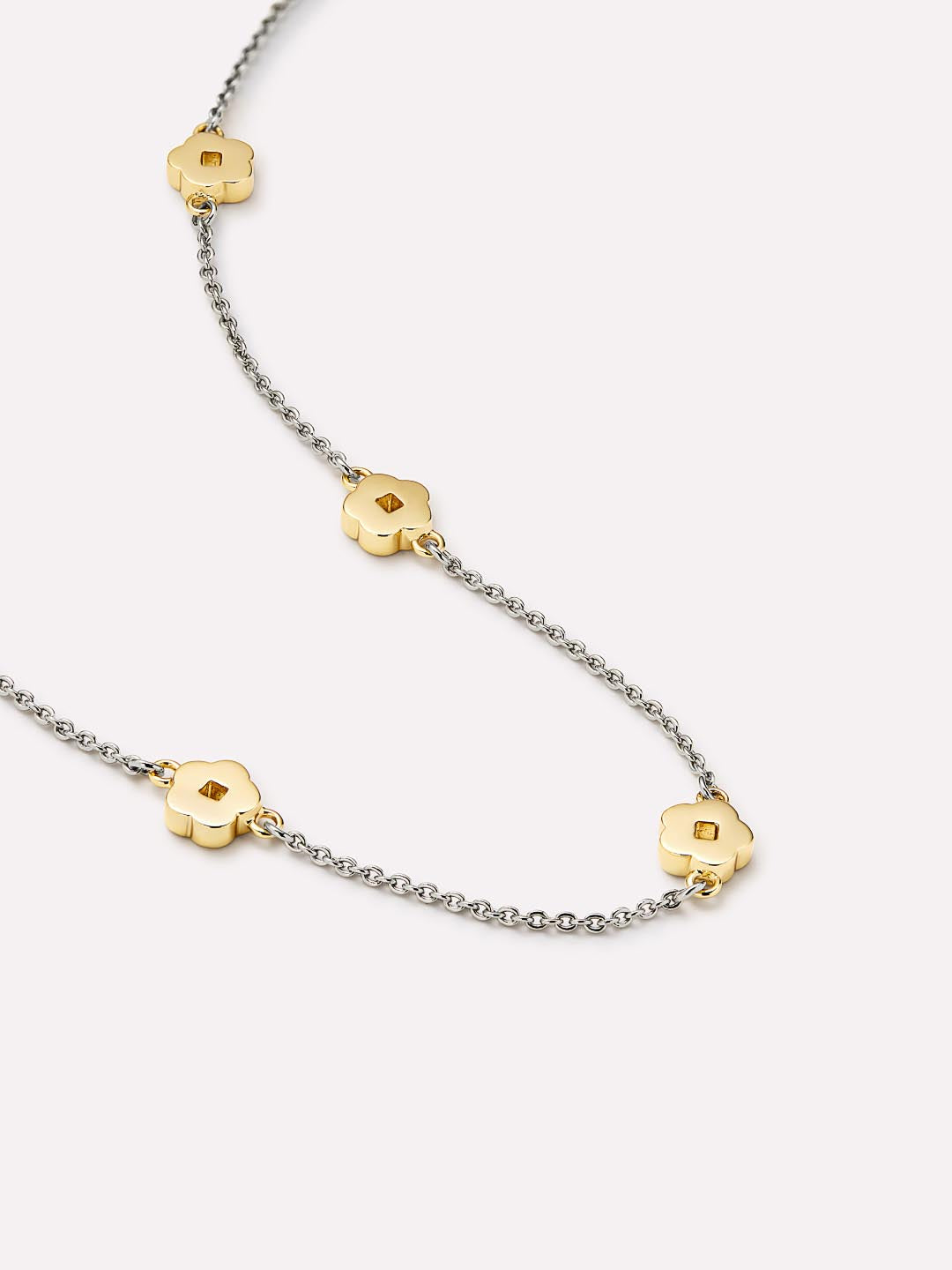 Flower Necklace - Rowena Necklace Two Tone