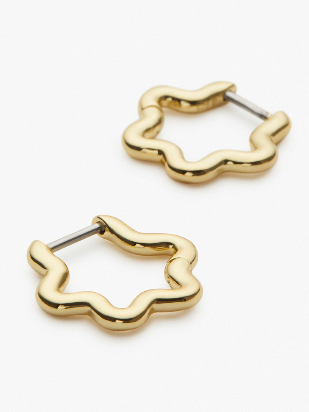 Gold Hoop Earrings - Onda Mini