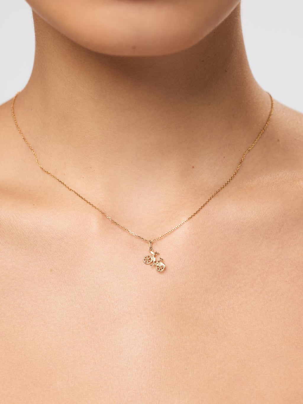 Solid Yellow Gold - Bike Charm