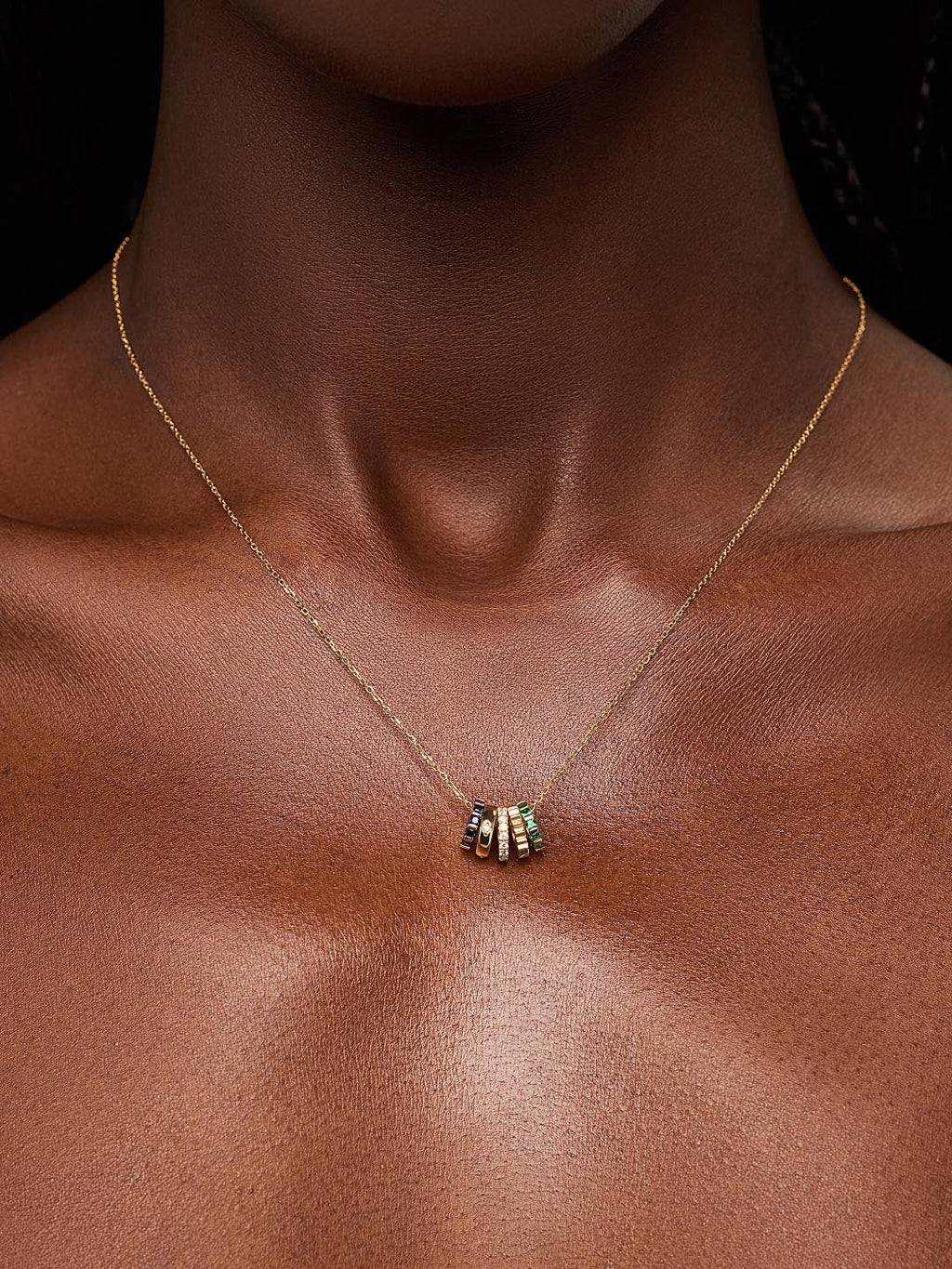 Solid Yellow Gold - Stella Charm Necklace
