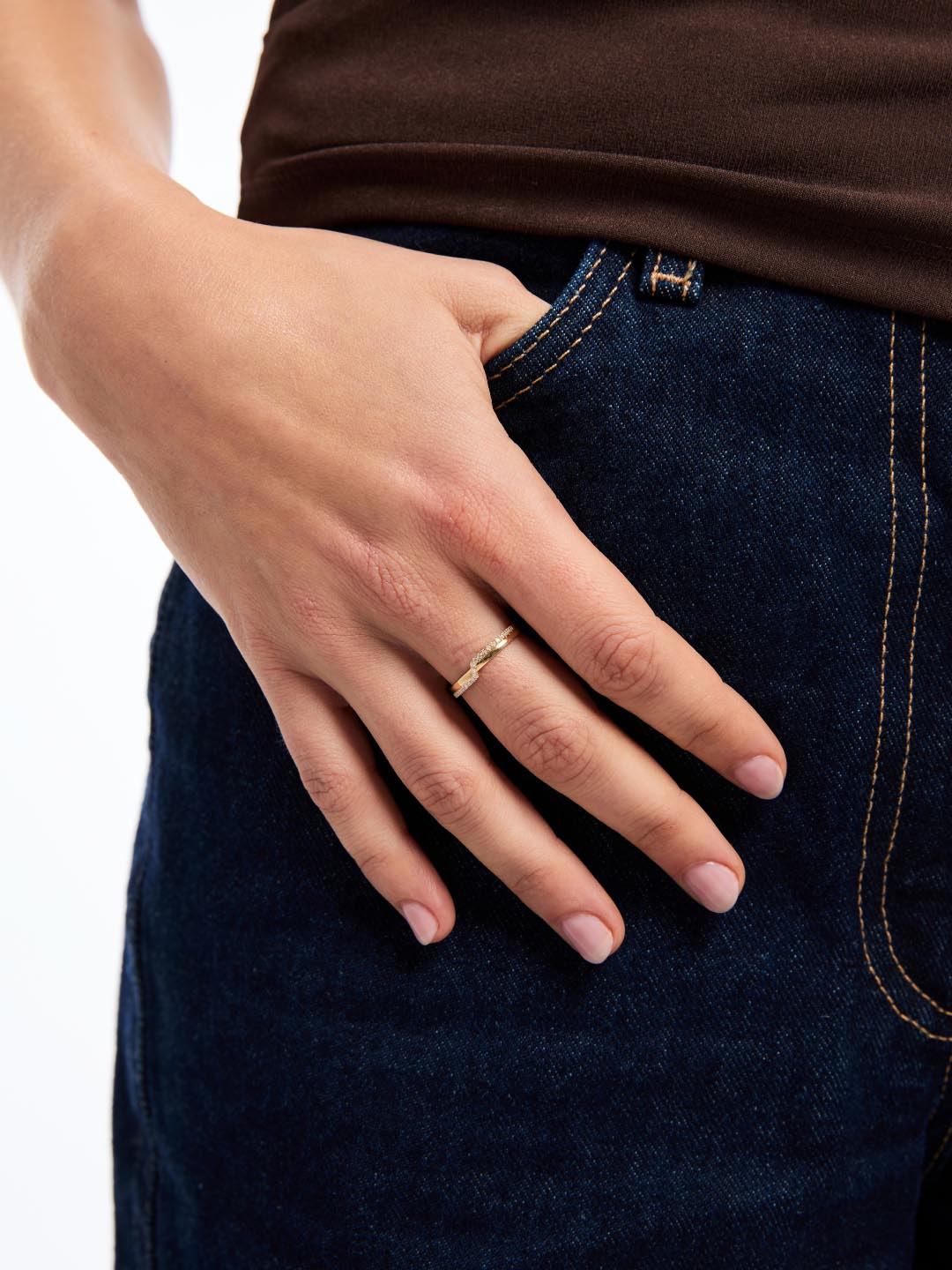 Solid Yellow Gold - Diamond Elevate Ring