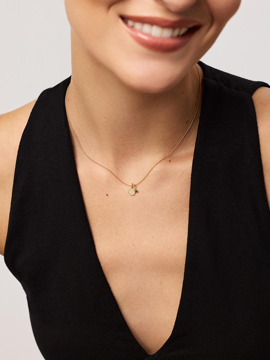 Gold Pendant Necklace - Gold Midnight Star Necklace