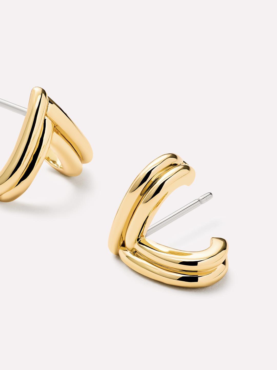 Gold Stud Earrings - Karessa