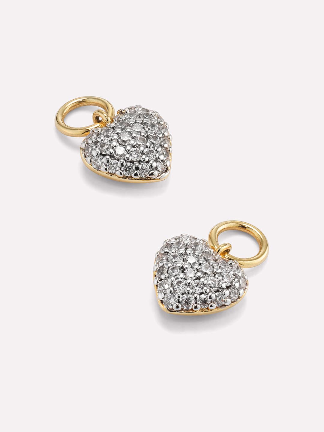 Earring Charms - Pave Heart Charm Huggies